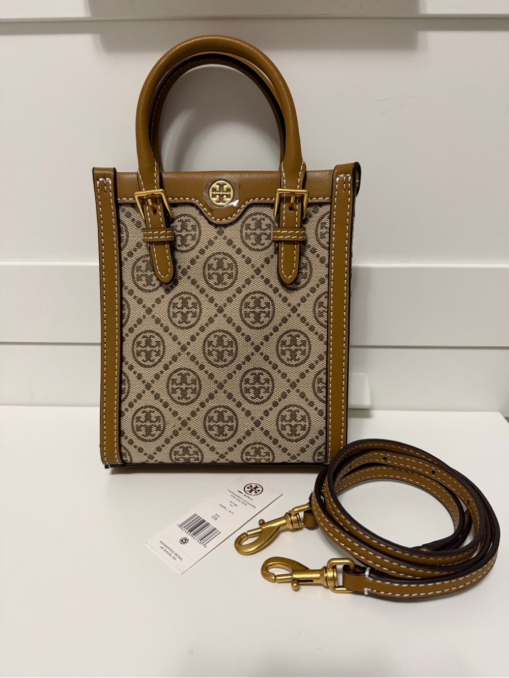 Tory Burch T Monogram Jacquard mini Tote! New!